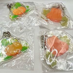 Harvest Pumpkin Keychain Pumpkins- Lot Of 4